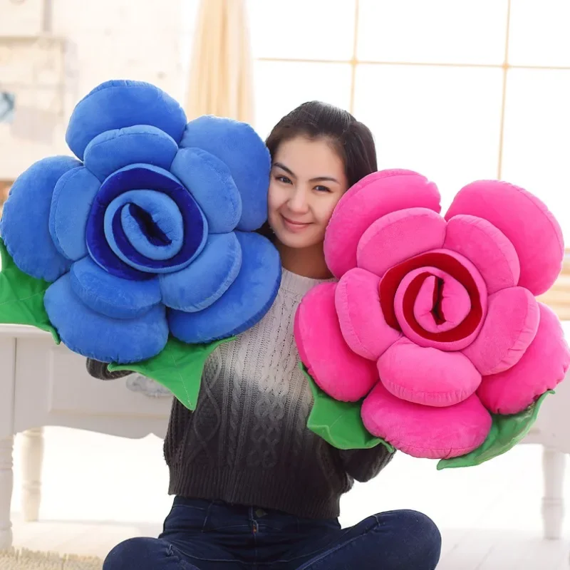 Large Rose Shaped Pillow Large Sofa Cushion Car Interior Cushion Plush Toys Wedding Party Supplies Flower Cushion Home Decor