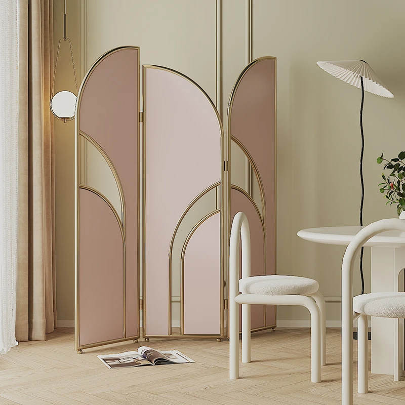 Легкая роскошная перегородка из нержавеющей стали, складная гостиная, современная мобильная простота, металлический вход, входной офис отеля