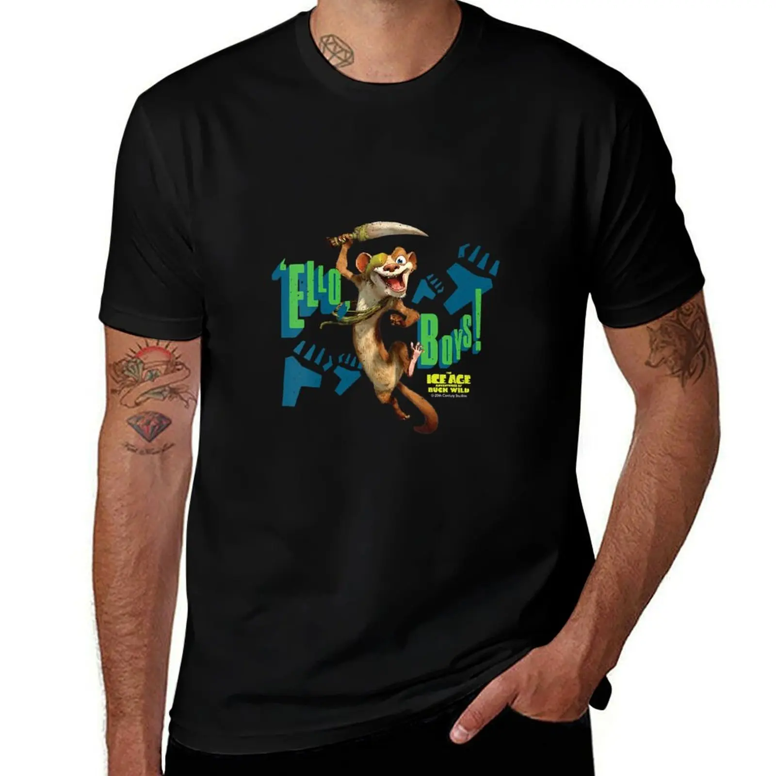 

Ice Age Adventures of Buck Wild ‘Ello Boys T-Shirt Casual Loose Short Sleeve Tee for Men