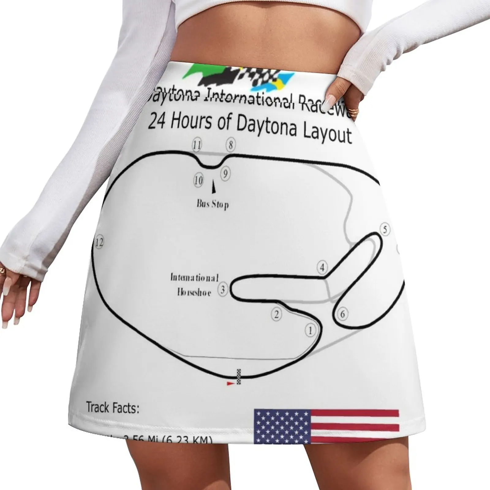 

Daytona Road Course Track Map Mini Skirt midi skirt for women korean style clothing elegant dresses for women