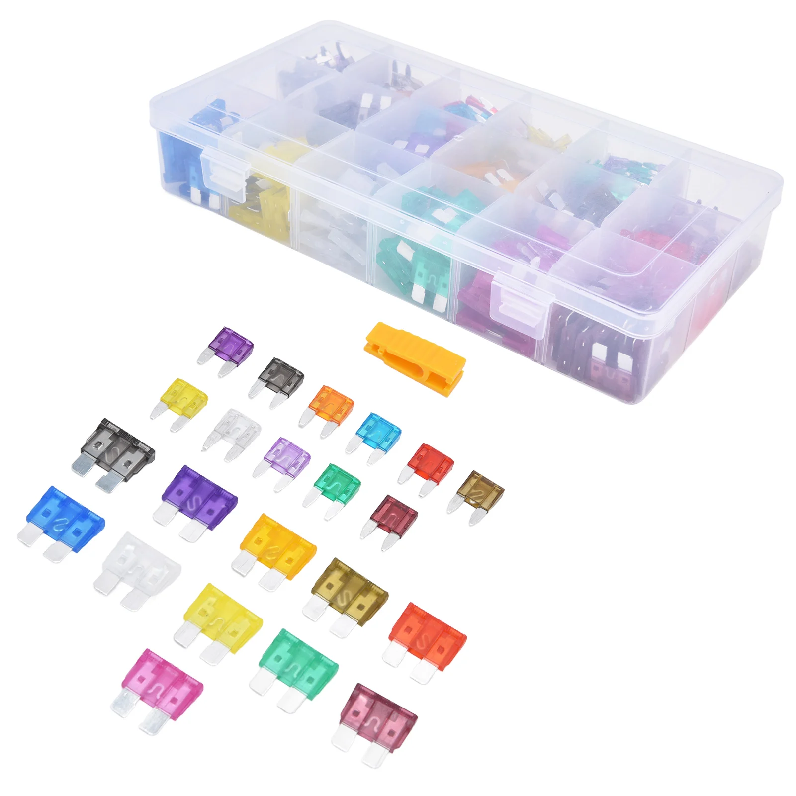 485Pcs Blade Fuse Assortment Aluminum Alloy Automotive Fuses Medium Small 2A‑40A