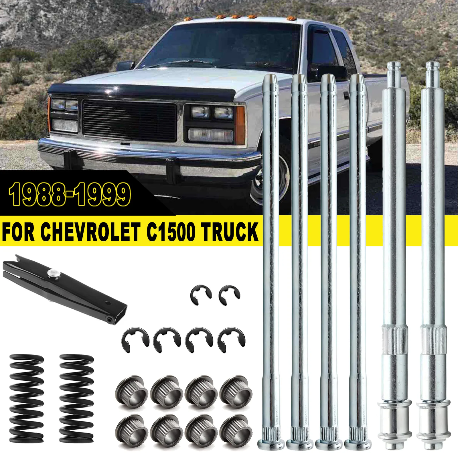 Door Hinge Pins Pin and Bushing Kit With Door Spring Tool＆Hinge Spring For 1988‑1999 Chevrolet Chevy GMC C1500 C2500 C3500 K1500