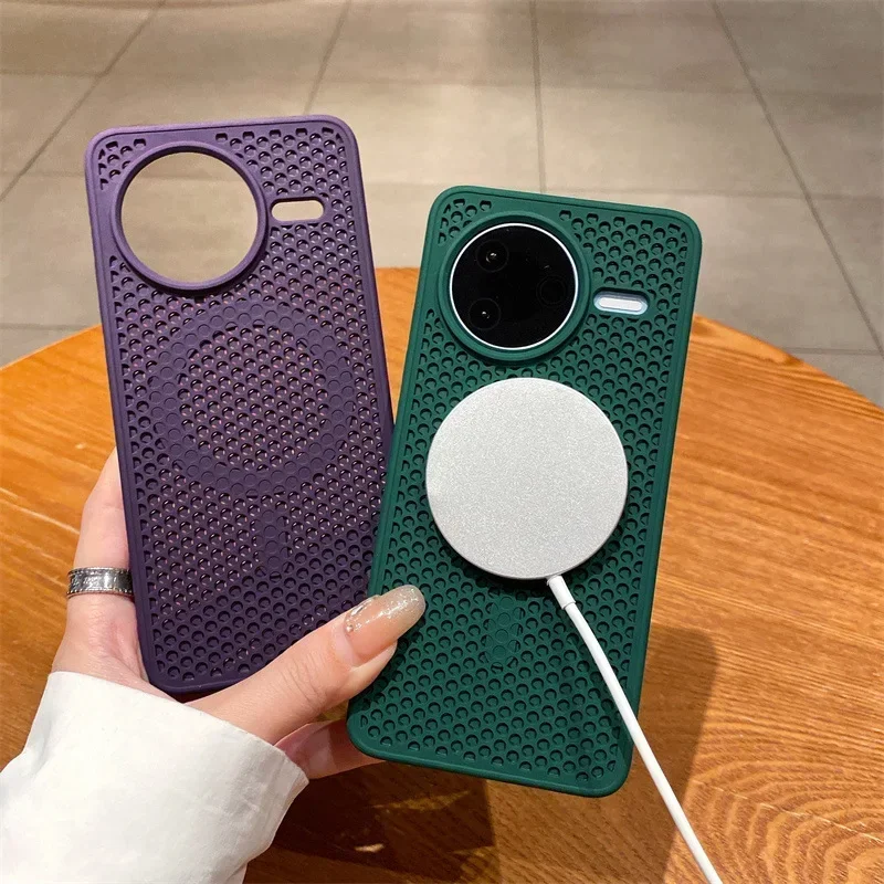 Magnetische Hülle für Xiaomi POCO F7 Ultra F7 Pro, Netz-Abwärme-Schale, Mag-safe-Ladefunktion, Matte Stoßfeste Weiche Schutzhülle – Detail 16