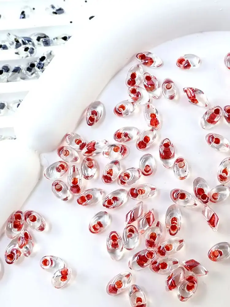 Japanische importierte Miyuki Long Magatama Perlen mit transparent gefärbtem Kern, Phoenix-Perlen, Schmuckzubehör, verwendet für die Armbandherstellung, verschiedene Ausführungen. – Detail 4