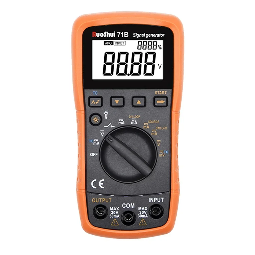 

RuoShui 71B Signal Generator Thermocouple Current Voltage Portable Process Calibrator 4-20mA Analog Transmitter Source Simulator