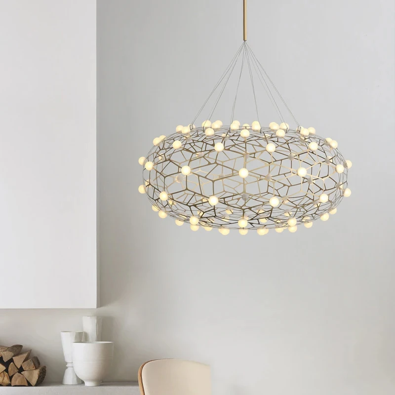 

Nordic Starry Sky Chandeliers Modern Creative Simple LLuminaires for Living Room Sofa Bedroom Dining Table Decor Pendant Lights