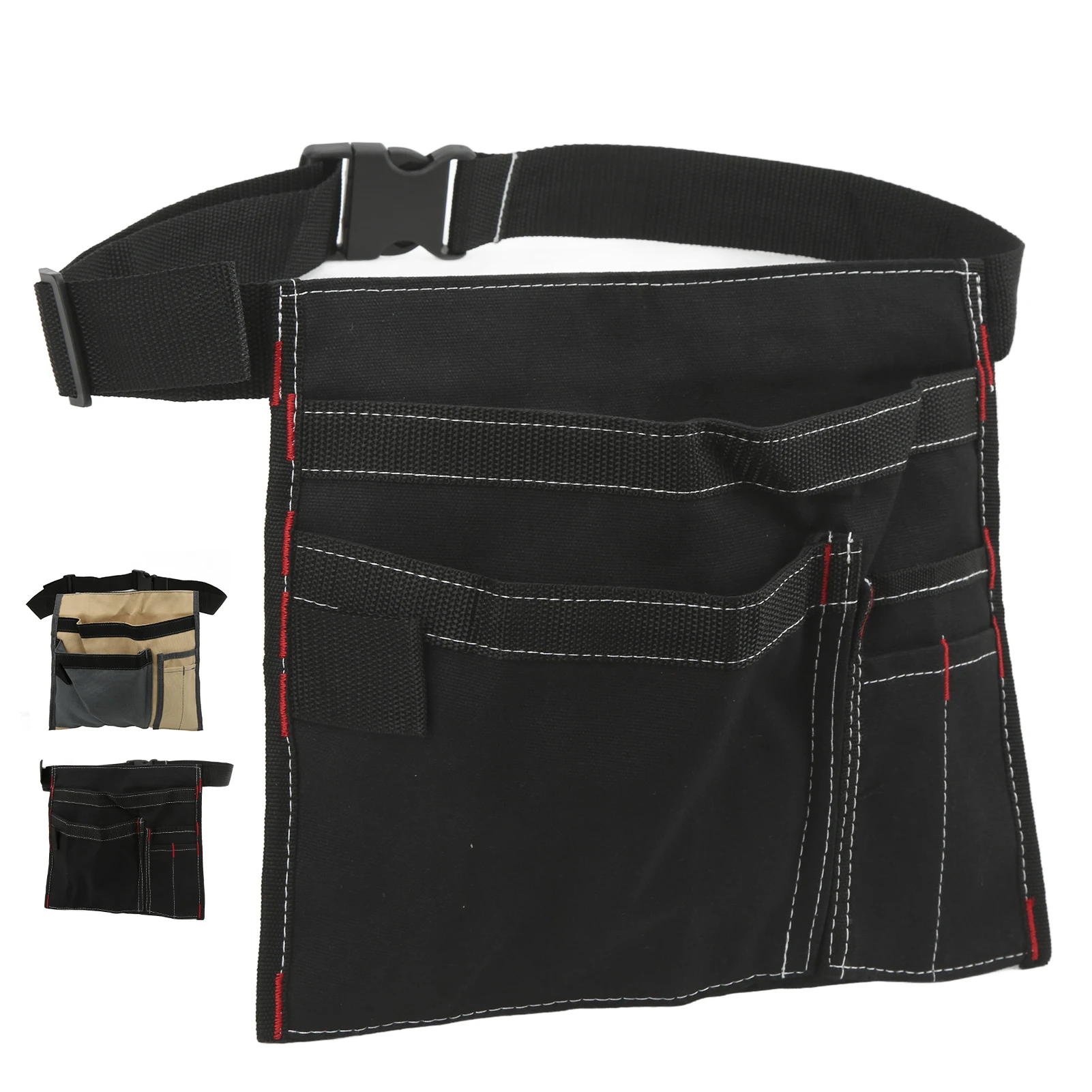 【New】Tool Belt Bag Waist Hanging Canvas Organizer Storage Bag for Screw Nail Nut Drill Bit Repair Kit