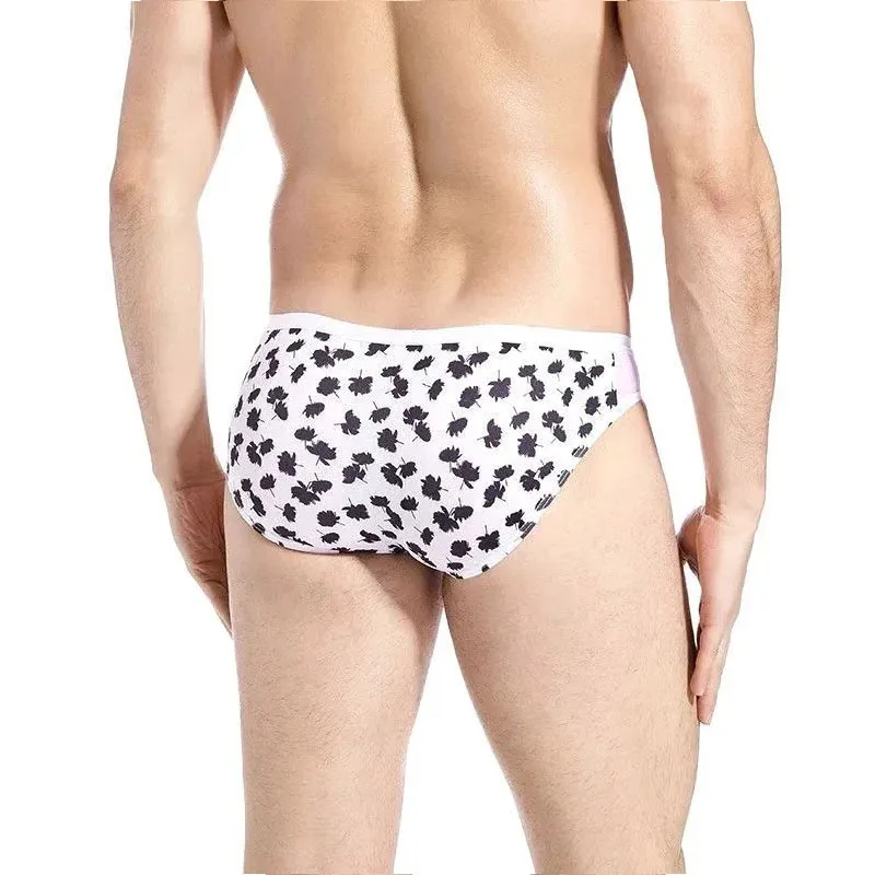 Man Flower U Convex Pouch Briefs LGBT Mesh Breathable Low Waist Slim Fit Elastic Comfortable Panties BF Harajuku Sexy Lingerie