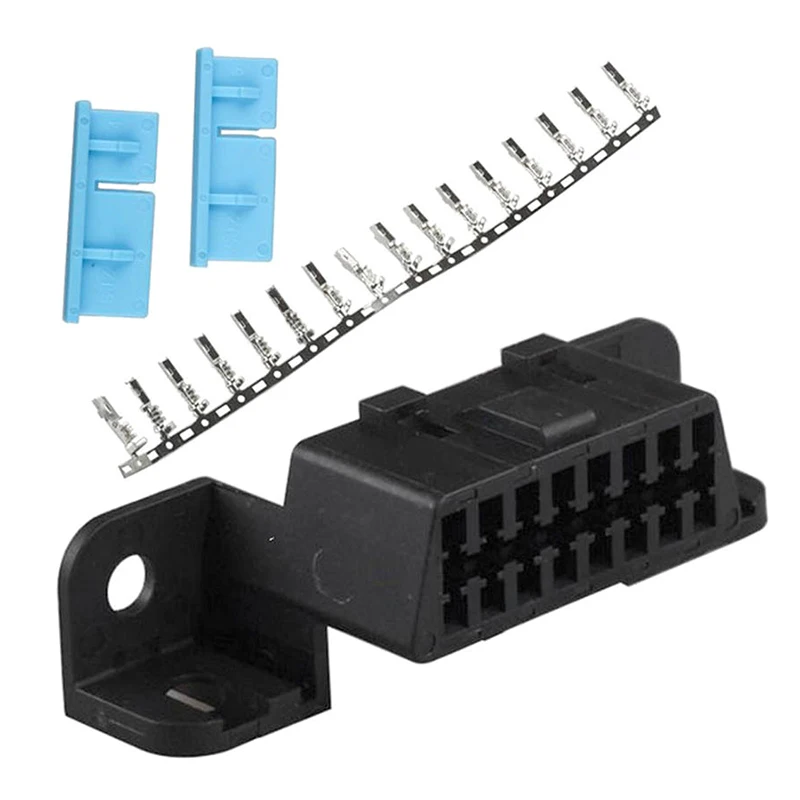 OBD2 16Pin Connector OBD2 OBD 2 16Pin Female Angle Connector OBD Female Wire Sockets OBDII Connector