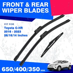 Front Rear Wiper Blades Set For Toyota C-HR CHR 2016 - 2023 C HR Hybrid Windshield Windscreen Window Brushes Rubber 26