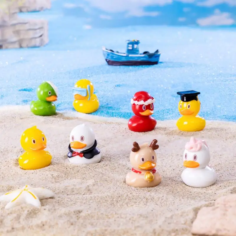 Mini Resin Duck Figurines With Adorable Themed Designs Perfect For Garden Desktop Decoration DIY Crafts