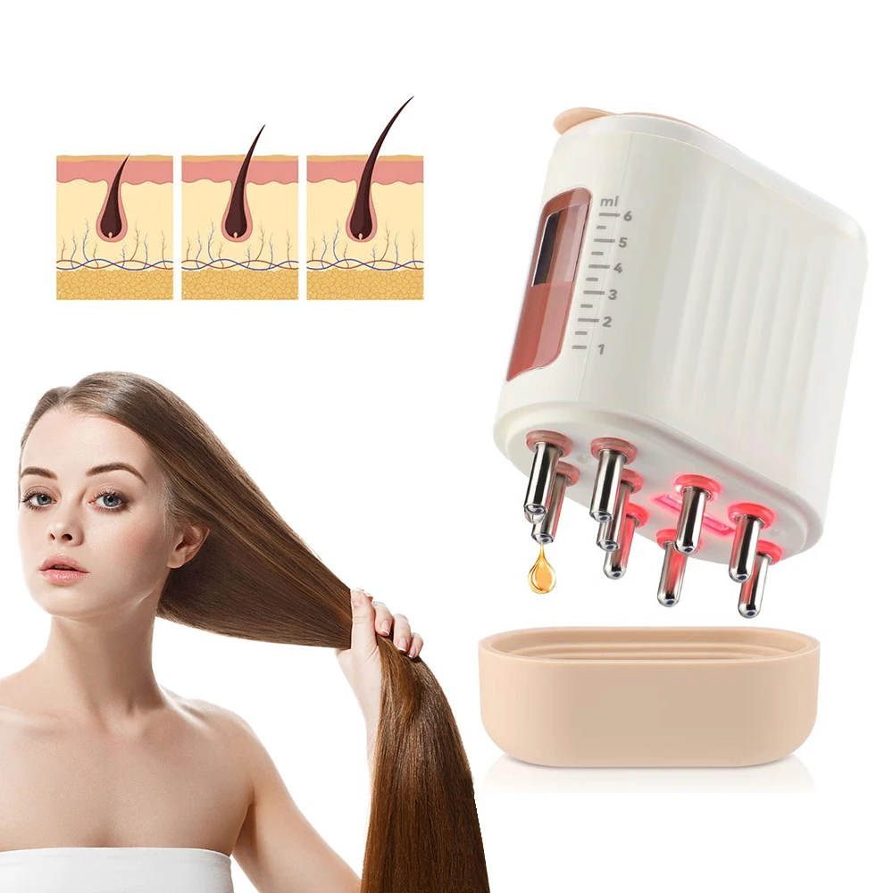 EMS Electric Hair Massage Scalp Brush High Frequency Vibration Massage Scalp Root Comb for Hair Growth Hair Oil Applicator