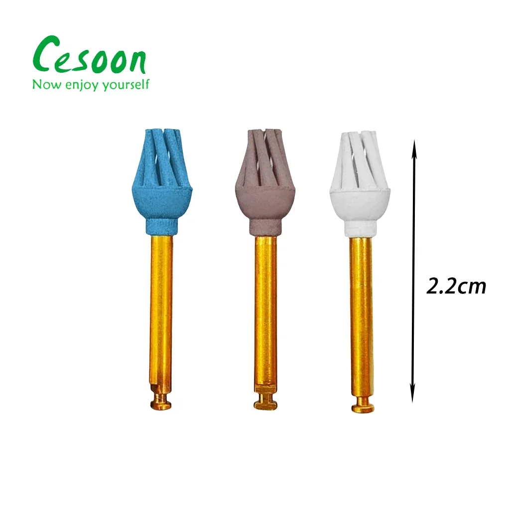 4Pcs Dental Rubber Diamond Polisher Composite Resin Helicoid For Composite Polishing Blue Brown Gray Polish Wheel Dentistry Tool