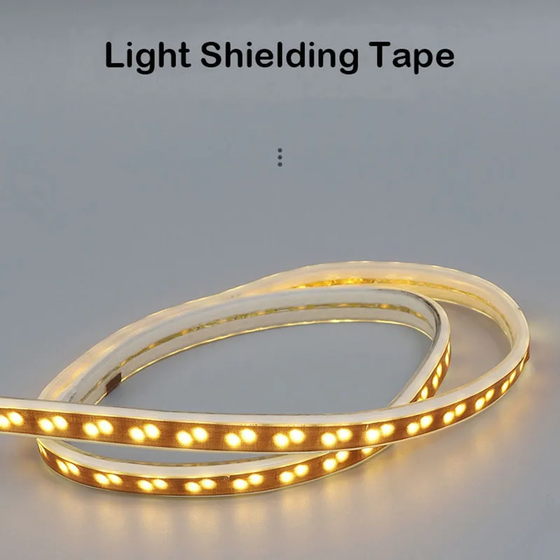 LED strip light blocking tape waterproof  soft light anti glare Shade Hood Fabric Tape LED aluminum profile Shielding Cover Tape