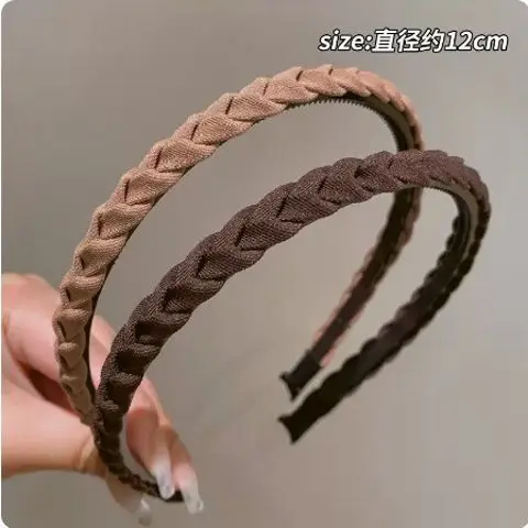 Hochwertige Stirnbänder aus festem Stoff mit feinem Rand, modischer Haarschmuck, Damen-Trend, lässig, Kreuzwickel-Haarband, Haarbänder für Mädchen – Detail 7