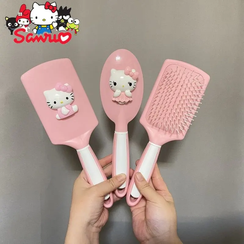 MINISO Melody Hello Kitty Cartoon Comb Creative Rectangular Air Bag Massage Home Antistatic Straight Hair Curly Comb for Kids