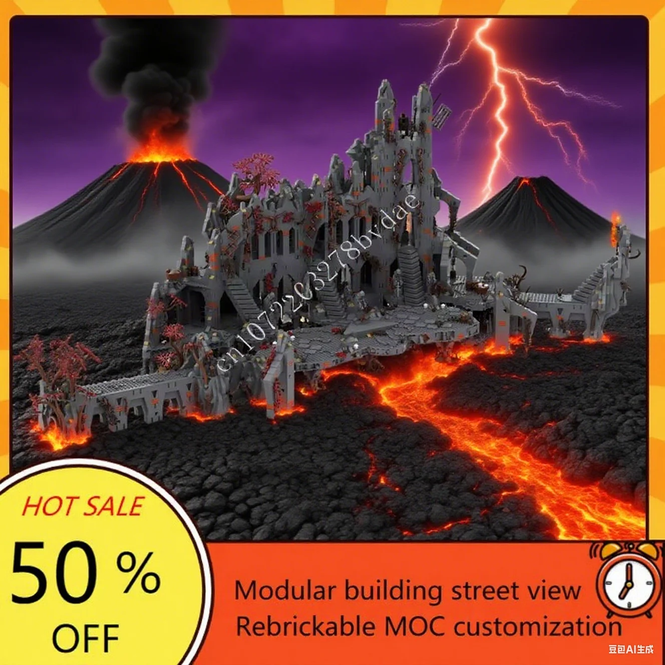 

MOC Medieval Castle Custom Puzzle Model UCS Dol-Guldur Technical DIY Assembly Architecture Set Toy For Xmas Child Holiday Gift