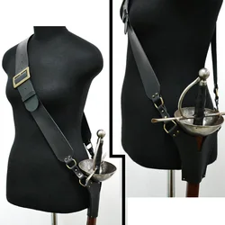 Medieval Sword Shoulder Belt Sheath Scabbard Holder Men Pirate Warrior Weapon Costume Steampunk Leather Rapier Holster Baldric