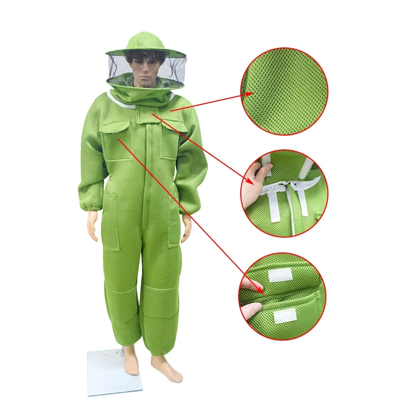 

Beekeeper Clothes Professional Bee Suit With Round Veil Hat Beekeeping Clothing 3D Air Cotton Beekeeper Clothing Beekeeping Suit