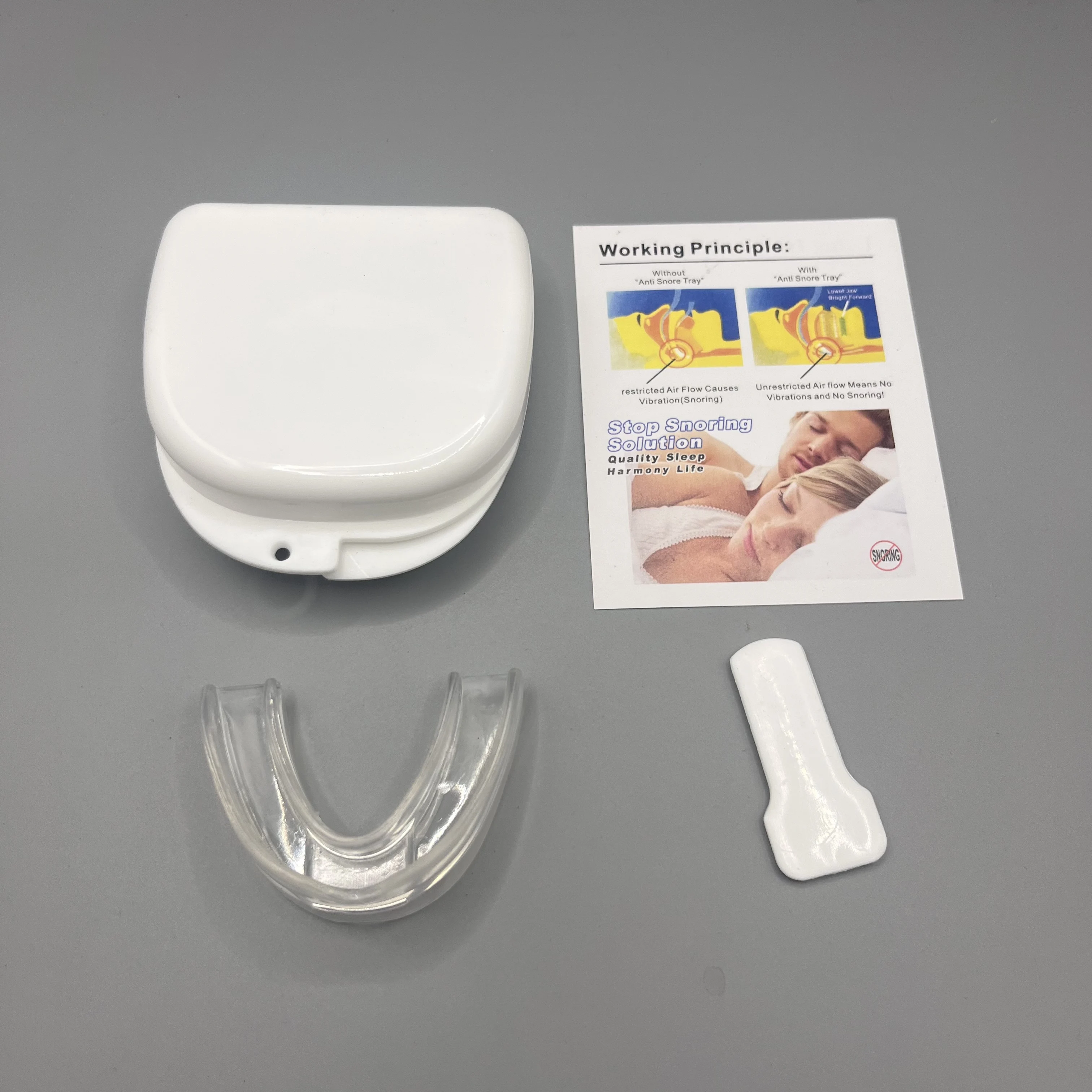 

New White Box Anti-Snoring Sleep Aid Mouth Guard for Bruxism & Snoring | Anti Grinding Dental Night Guard