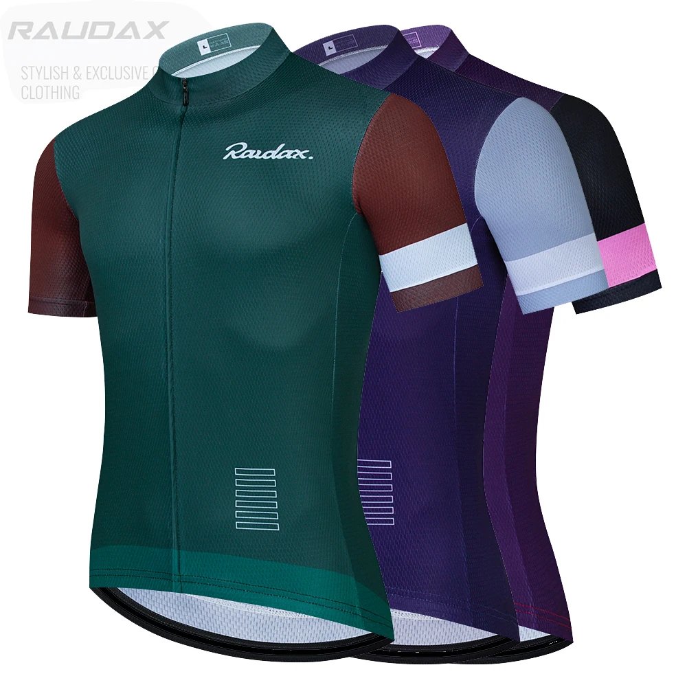 

Spandex Cycling Clothing Raudax High Elasticity Short Sleeve Ropa Ciclismo Summer Men Top Jersey Bike Shirts Uniform Cycling Kit