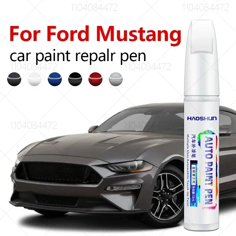 For Ford Mustang 1979-2025 Fox Body SN95 S197 S550 Paint Repair Pen Touch Up Scratch Remover DIY Auto Accessories Black White