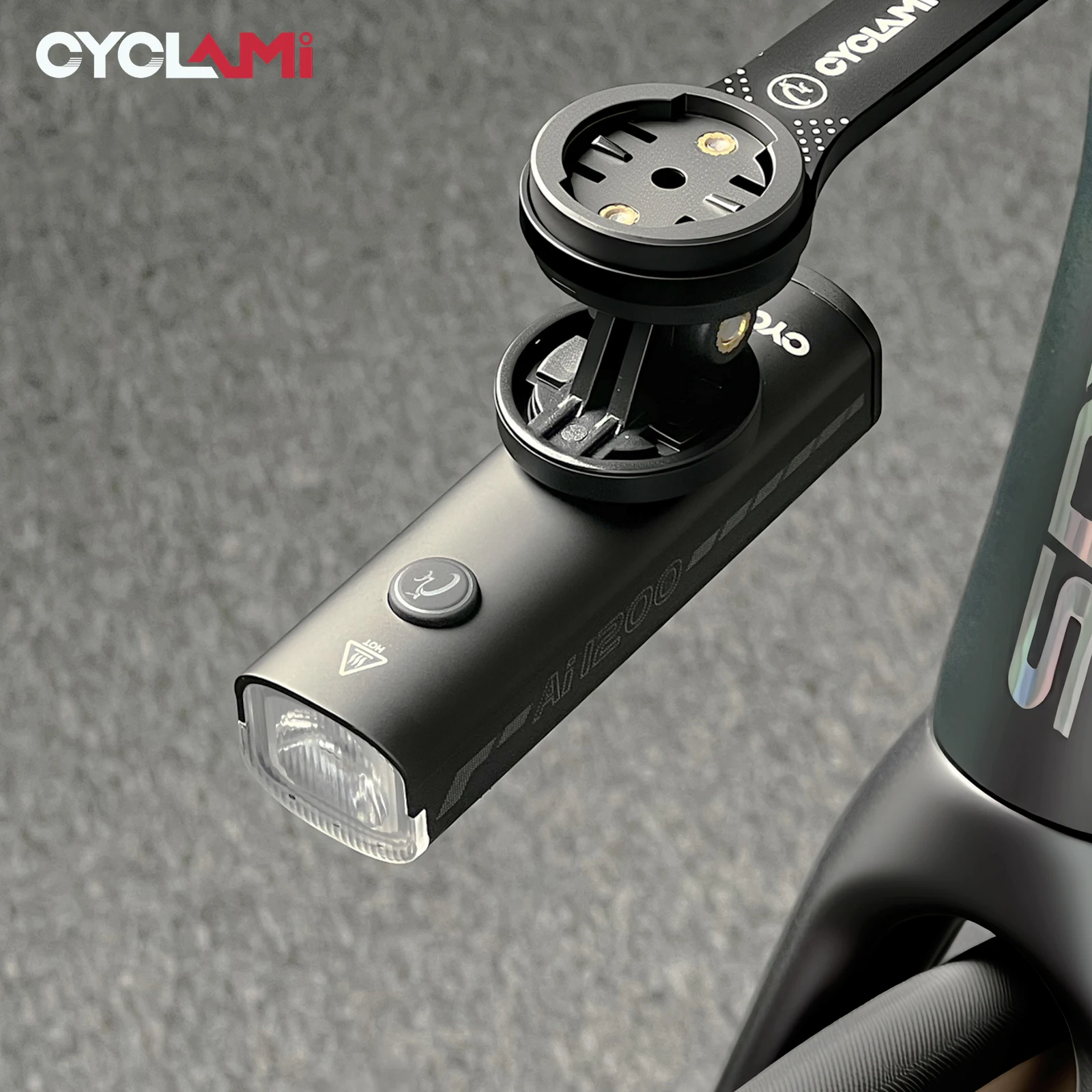 CYCLAMI AI-1200 phare de vélo vtt vélo de route AI 1200 Lumens lampe avant nuit cyclisme lampe de poche Portable feu arrière noir