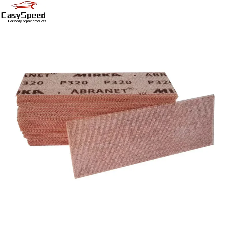 Finland Mirka Rectangular Sandpaper 70×198mm Flocking Car Sheet Metal Putty Grinding Mesh Sand 80-400 Grit