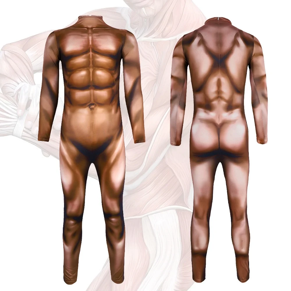 

Хэллоуин Мышцы Косплей Сценический Костюм Пар Костюм 3D Цифровой Печать Облегающий Цельный Наряд Женская Моя