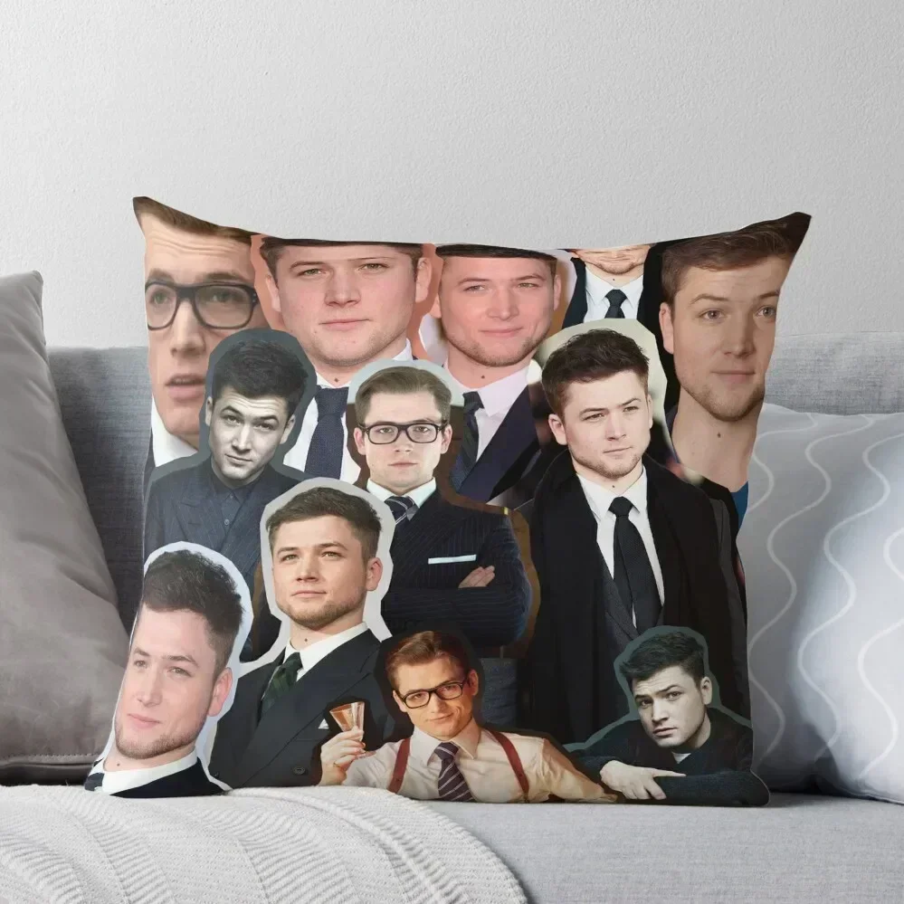 

Taron Egerton Throw Pillow Christmas Pillow Cases Sofa Covers Cushions Cover christmas ornaments 2025 pillow