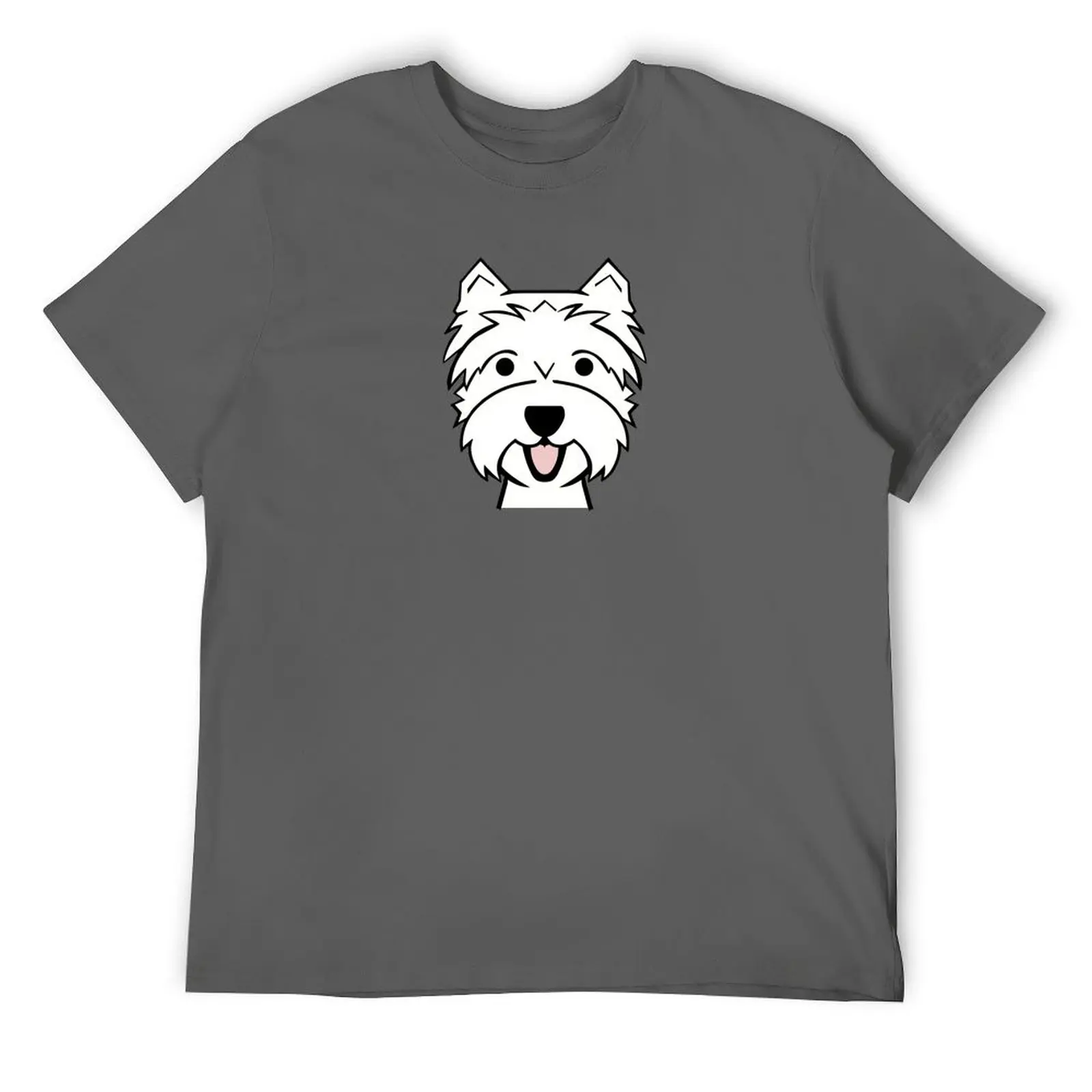 Westies - West Highland Terrier - Westie dogs - red background Westie dog breed T-Shirt tees shirts men