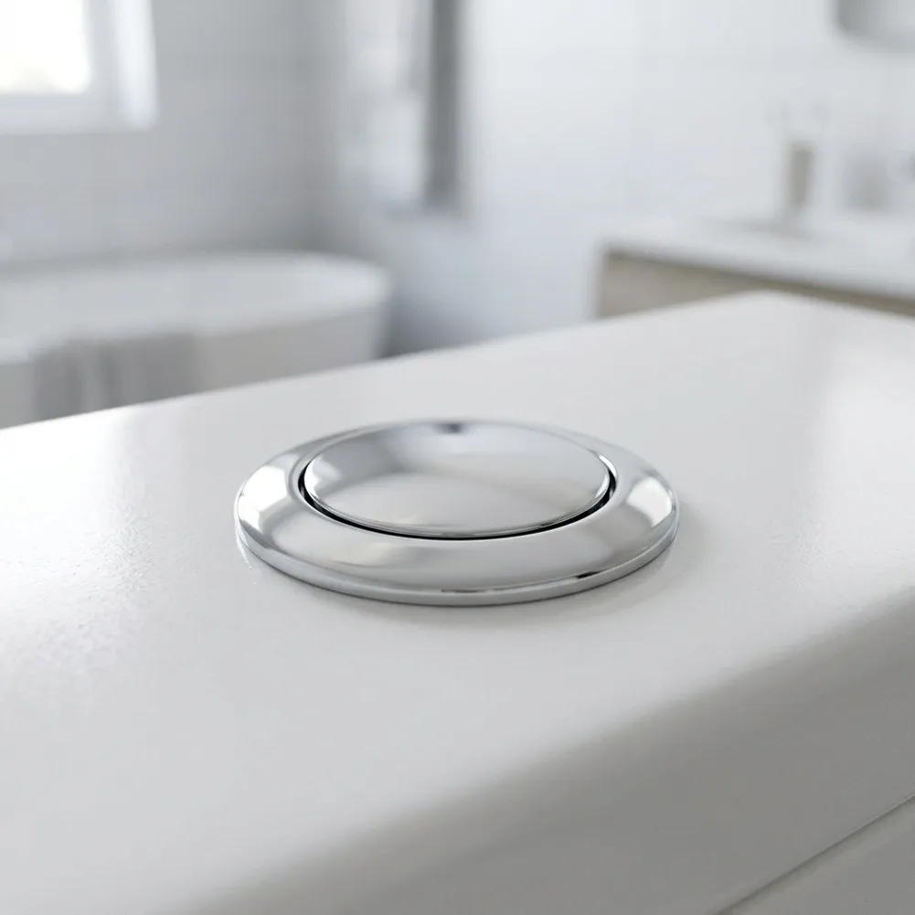 Replacement Push Button for Single-Flush Toilets with Smooth Operation and Direct Compatibility with Tank Holes