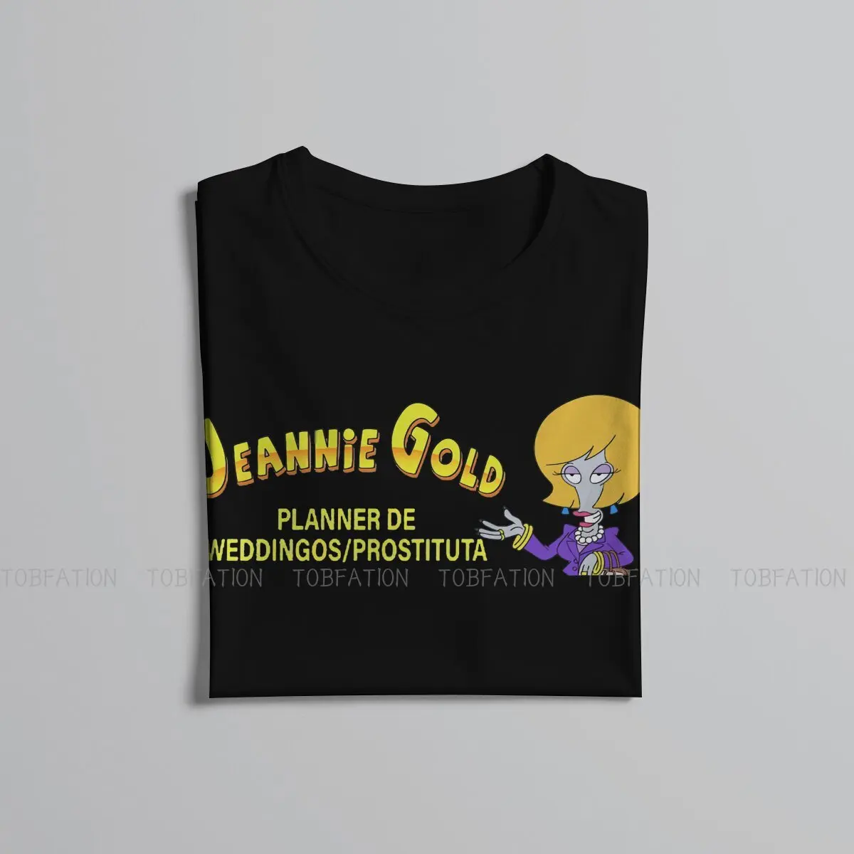 The Americans Roger Alien Cartoon Jeannie Gold Tshirt Graphic T Shirt Harajuku Hot Sale 100% Cotton Ofertas Men\'s Tees