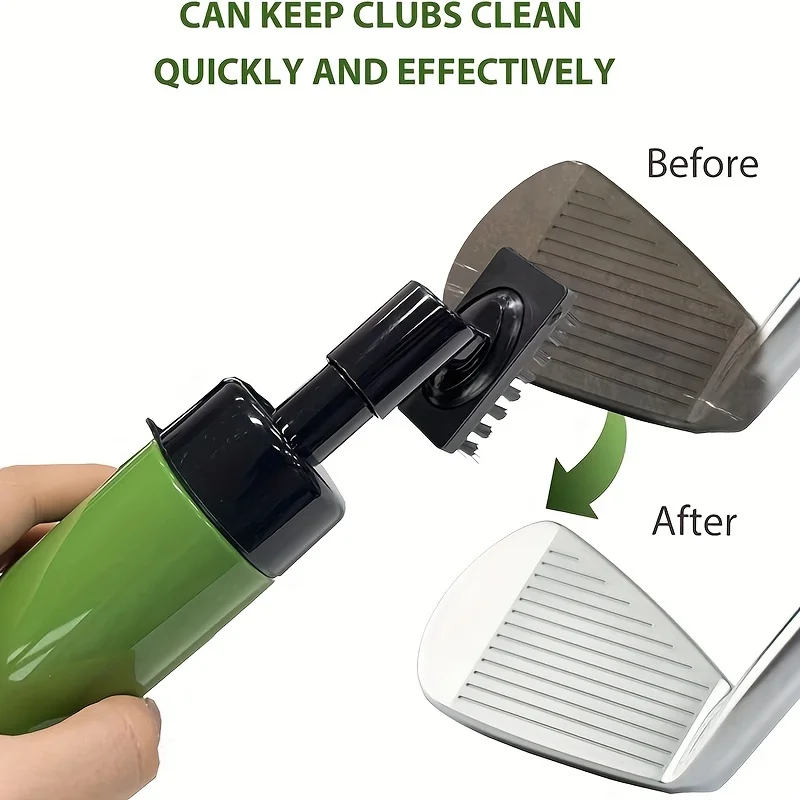 Golf Club Groove Tube Cleaner, escova com reservatório à prova de vazamentos, Tube Squeeze Bottle para fácil limpeza, 1Pc