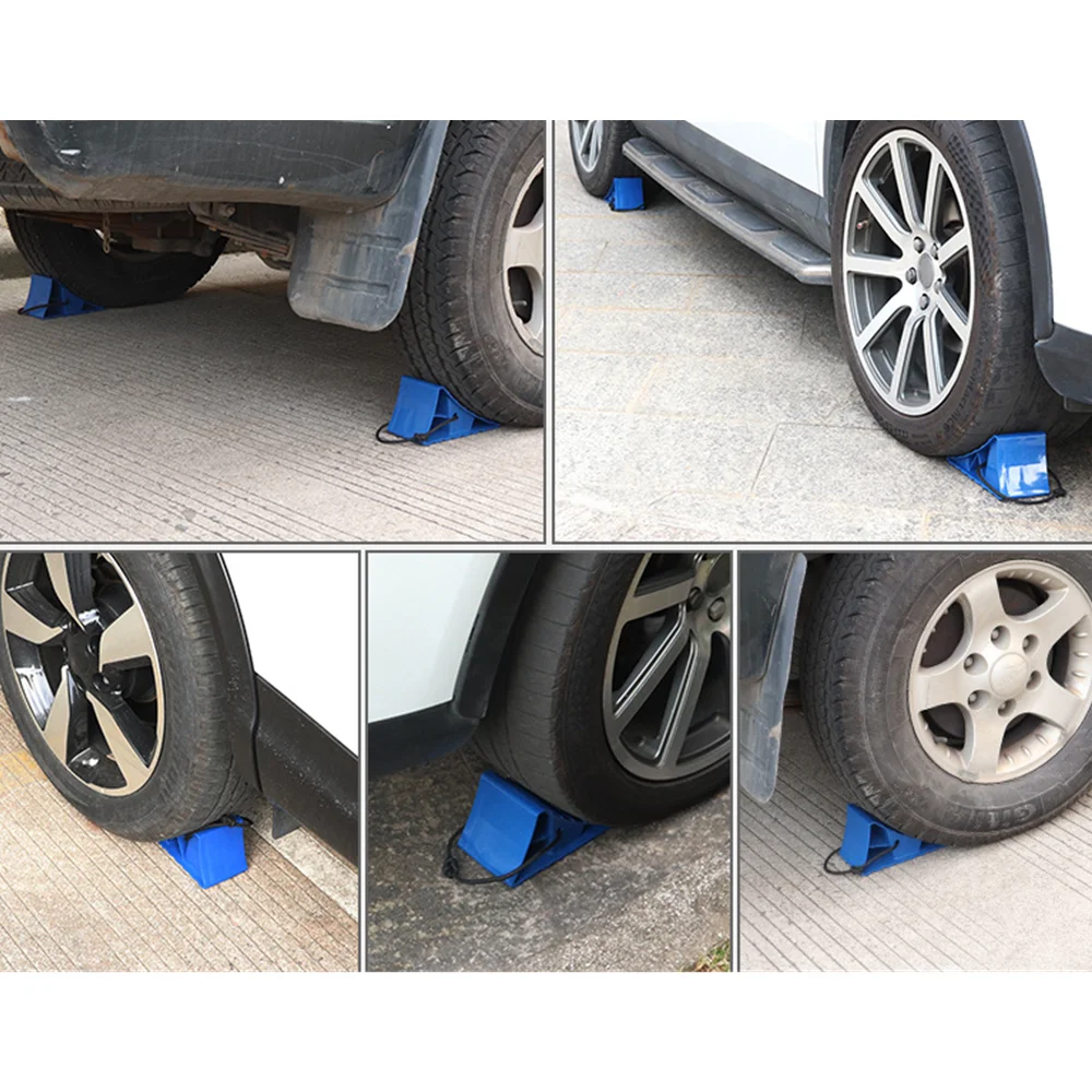 

Portable Stable PP Rubber Wheel Chocks Skid Resist Rubber High Strength Car Stopper For SUV Truck RV Auto Wheel Chocks