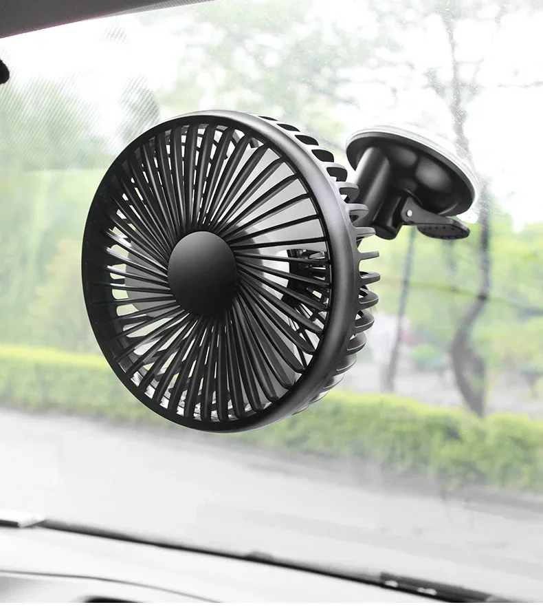 Car universal USB silent fan automotive interior Sucker fan 12V/24v