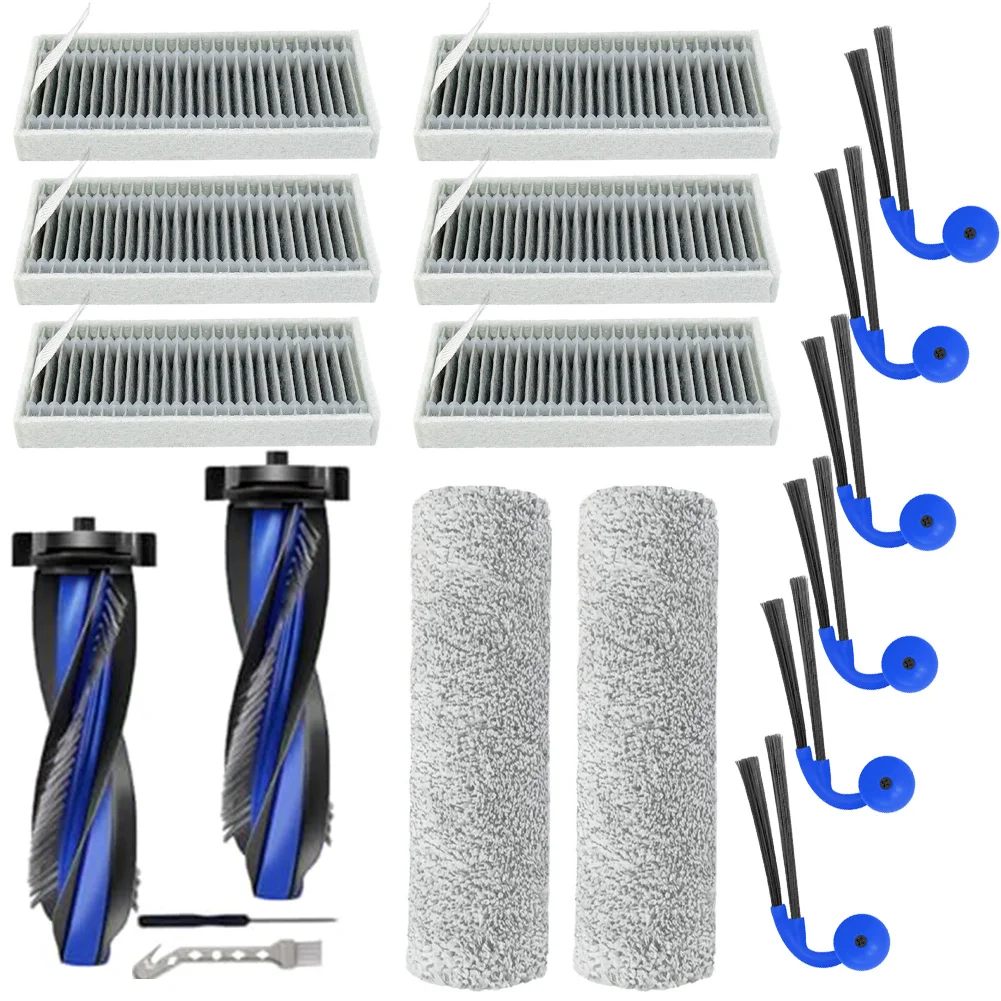 Robot Vacuum Brushes OmniCyclone Replacement Kit Dual-layer Mesh Construction Self-cleaning Capabilities Cleaner