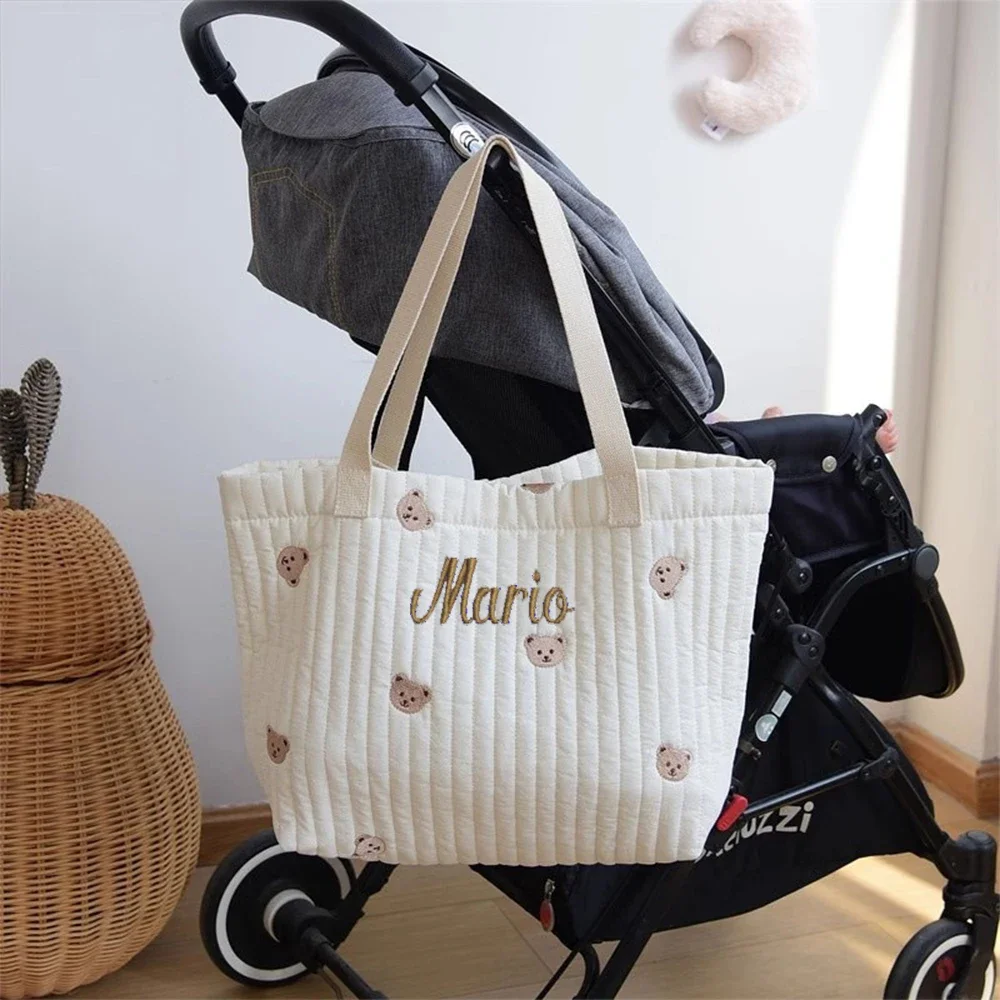 

Personalized Name BagCustom Large Capacity Multifunctional Mother And Baby Bag, For Easy Carrying Of Mother Gift Bag When Going