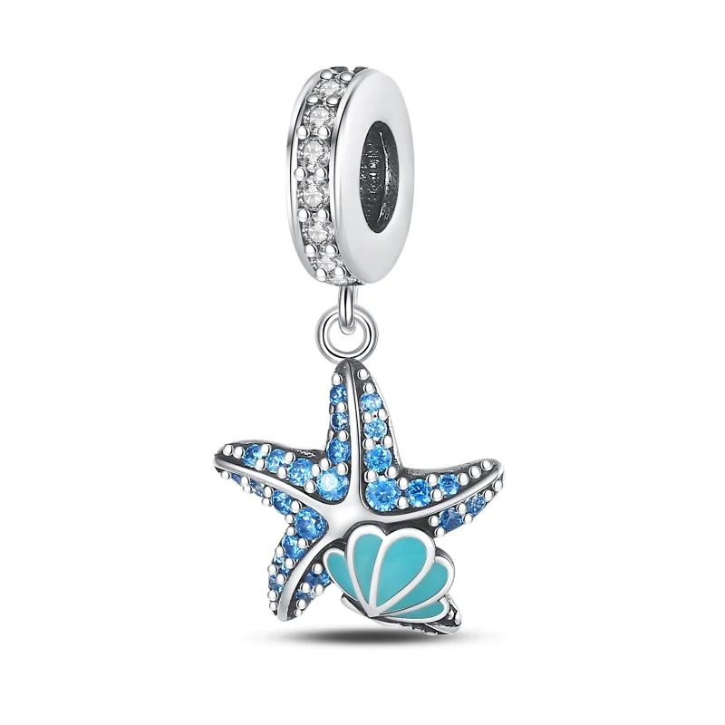 

Original 925 sterling silver Sea shell night light Charms Pendant Fit DIY bracelet necklace Gift for Her，Colgante Plata