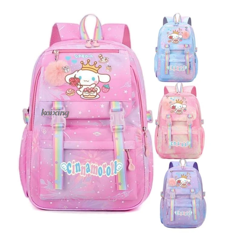 

Fashion Sanrio Cinnamoroll Backpack Boys Girls Student Schoolbag Children Teenager Large capacity Knapsack Travel Rucksack Gift