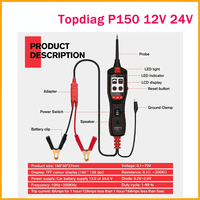 2024 Topdiag P150 Car Electrical Circuit Tester Automotive Power Probe Injector Test 12V 24V Battery Tester Auto Diagnostic Tool
