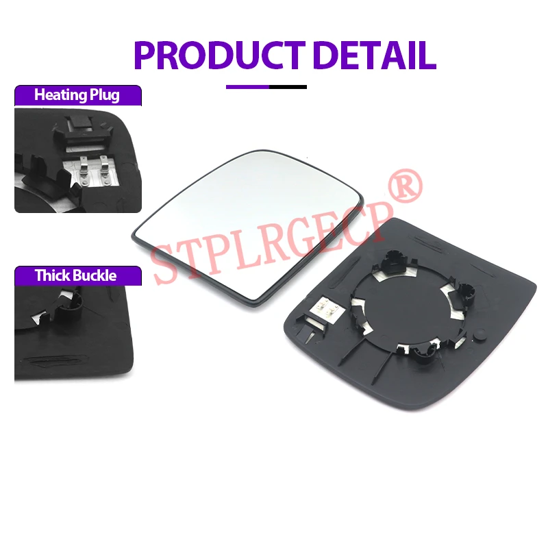 Exterior Side Power Replacement Mirrors Reflective Lens Mirror Glass Parts for Fiat Scudo Peugeot Expert 2007-2016 - view 4