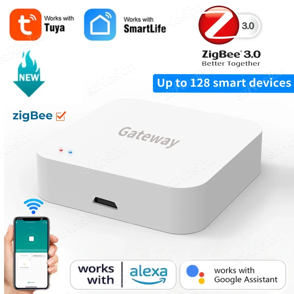 Tuya zigbe3.0 Gateway Wireless Wired Hub Automation Smart Home Bridge Smart Life App telecomando funziona con Alexa Google