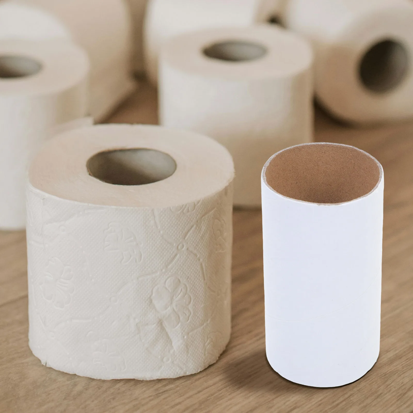 Cardboard Tubes for Craft Paper Graffiti Material Blank White Embryo Diy Supply