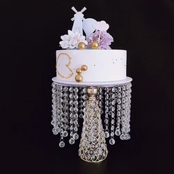 1Pcs/Lot Acrylic Crystal cake stands  Set for Dessert Table, Clear Round Dessert Cupcake Pastry Candy Display for Wedding