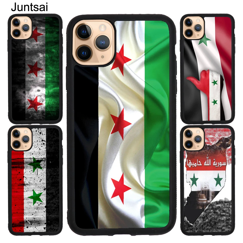 Syria Syrian Flag Soft TPU Case For iPhone 11 12 13 14 Pro Max mini Case For iPhone XR X XS Max SE2 7 8 Plus