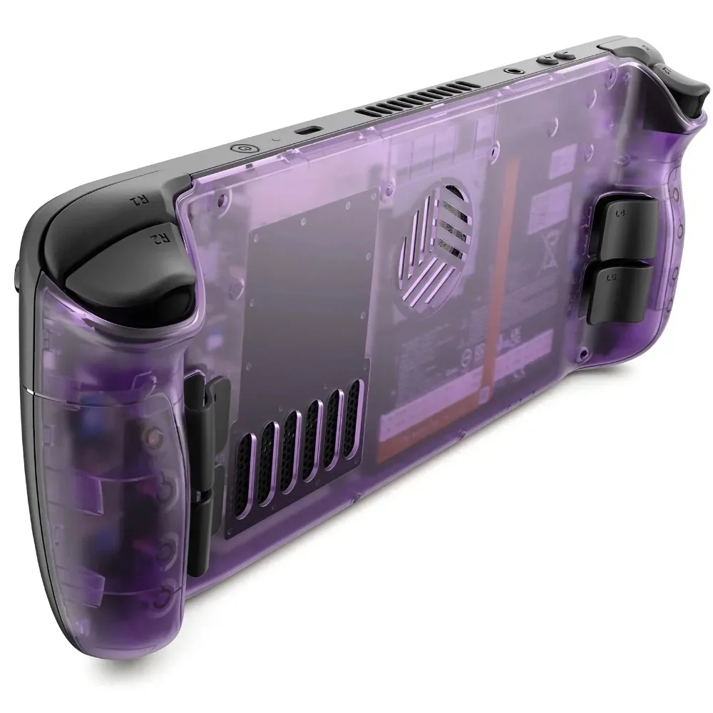 JSAUX Steam Deck OLED Transparent Case Replacement Cooling Back Plate with Thermal Aluminum Block DIY Mod Cover for Steamdeck view 5
