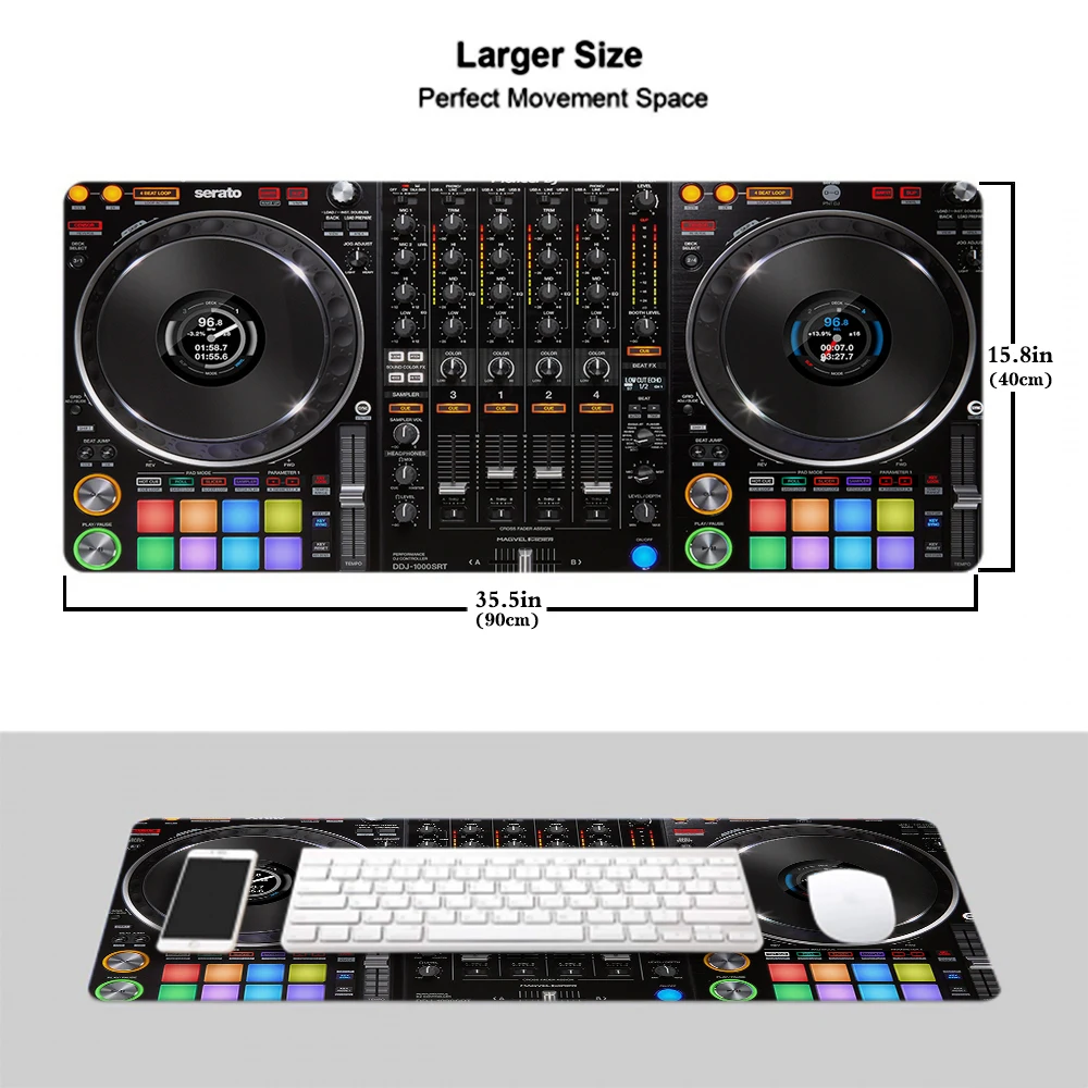 Large Gaming Mouse Pad Computer Mousepad PC Gamer Mouse Mat Laptop Mausepad Radio DJ Controller Workbench Keyboard Mat Desk Pad