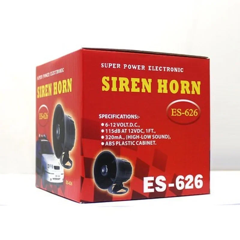 DC12V High Pitch 110 Decibel Horn Es-626 Horn Anti-theft Alarm System Car Speaker Siren Voice Alarm