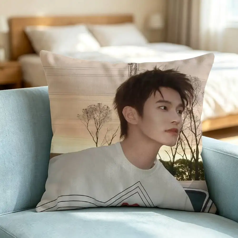 Nick He Yu Jin C-Chao Square Double-Sided printed Pillow Case Bedroom Bedside Pillow Sofa Cushion Cover Gift